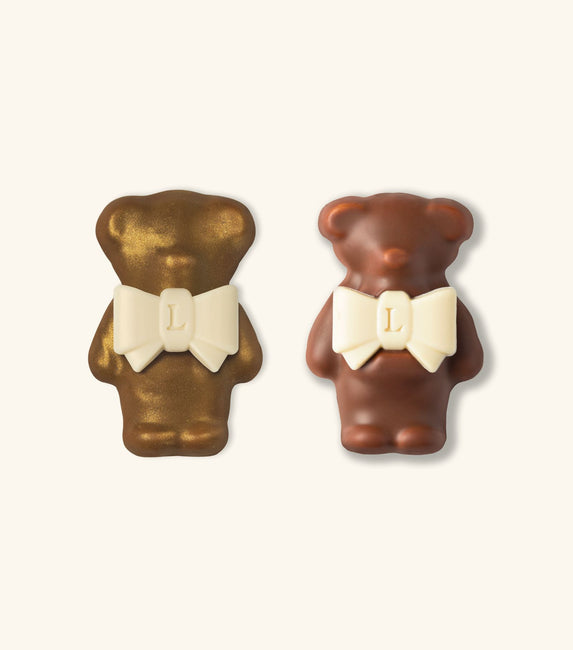Festive duo of Ladurée Marshmallow Bears - Dulcey & Milk Chocolate
