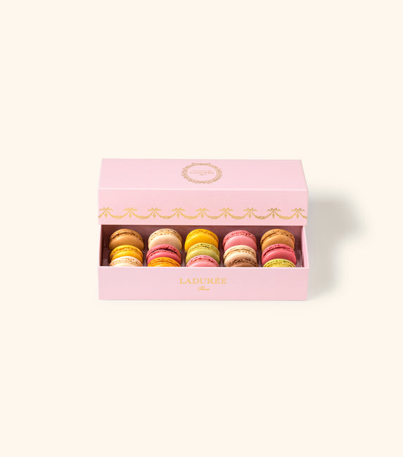 "Intemporel" 15 macarons gift box - pink