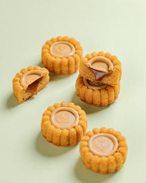 Biscuits moelleux au cœur fondant, déclinés à la noisette et au caramel