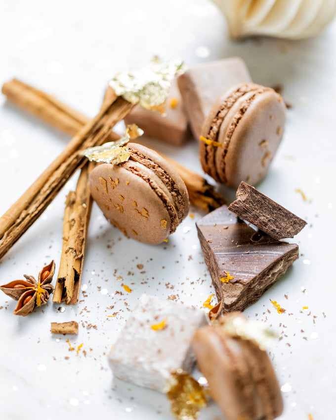 Macaron de Noël Chocolat Chaud Marshmallow