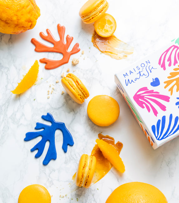 Coffret de 8 macarons "Ladurée x Maison Matisse"