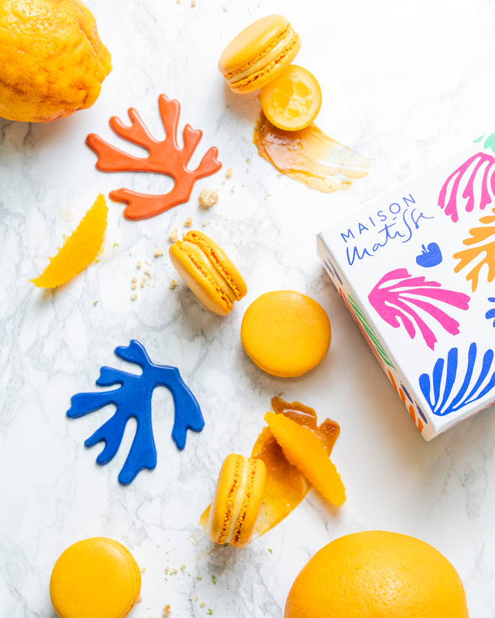 Coffret de 8 macarons "Ladurée x Maison Matisse"