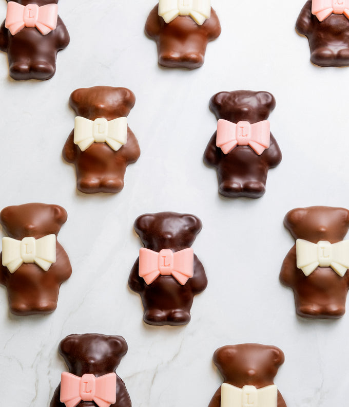 Oursons guimauve au chocolat au lait et au chocolat noir