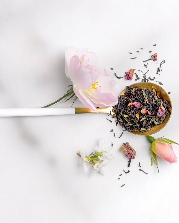 Ladurée tea in a spoon