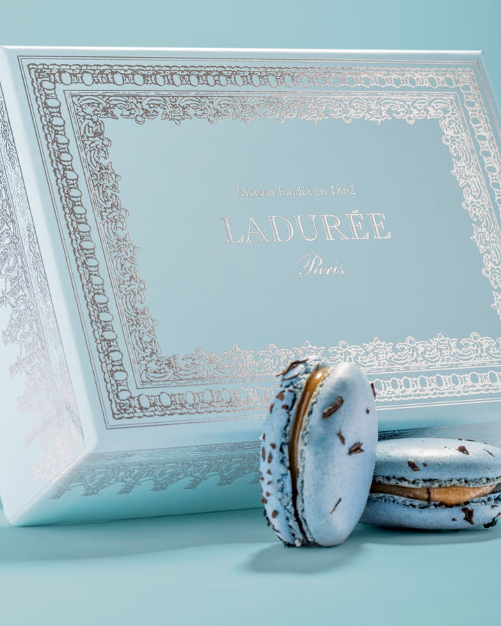 Coffret de 8 macarons "Napoléon" - bleu