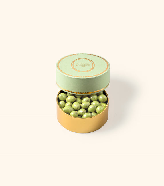 Coffret de perles chocolatées pistache fleur d'oranger