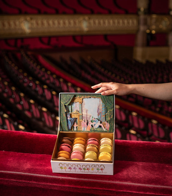 Coffret de 16 macarons "Ladurée x Opéra national de Paris"