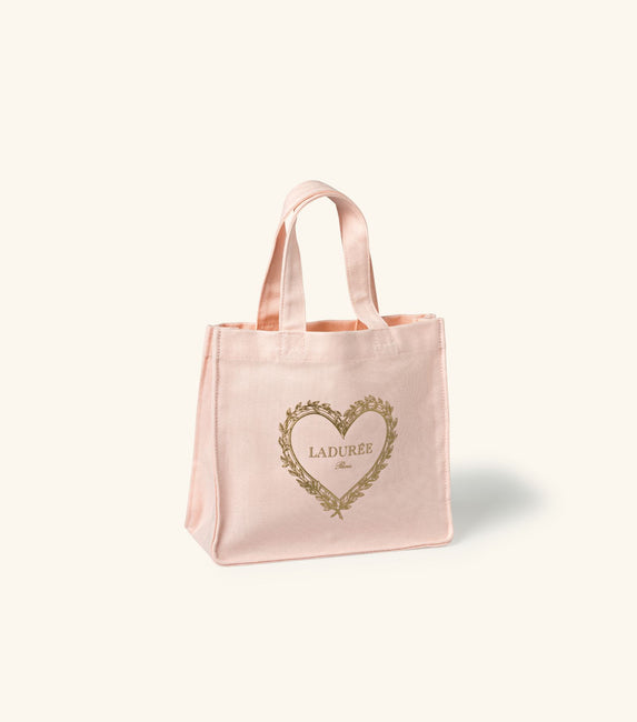 Mini tote bag rose Ladurée "Saint-Valentin"