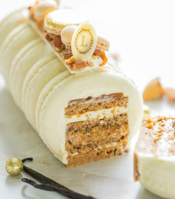Bûche de Noël Vanille Amande - 6 parts